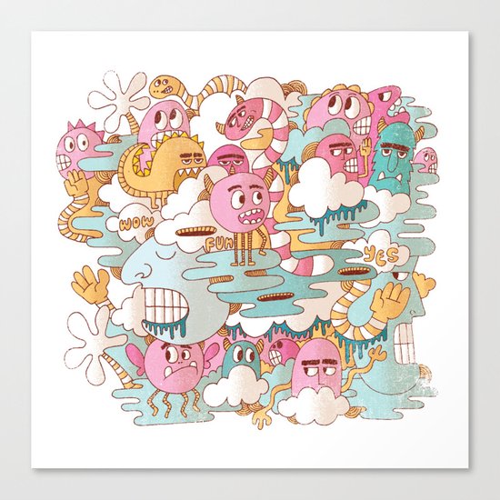 Monster Friends Canvas Print