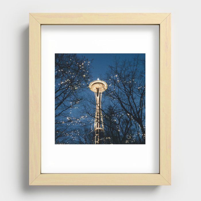 Space Needle Recessed Framed Print