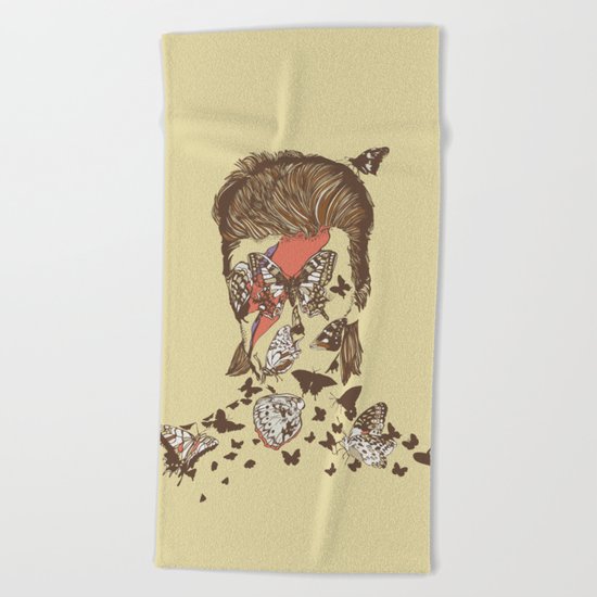 FACES OF GLAM ROCK Beach Towel
