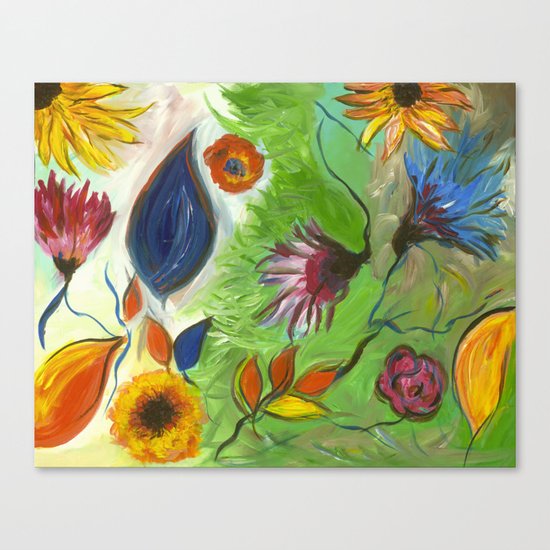 Flower Swirls Canvas Print