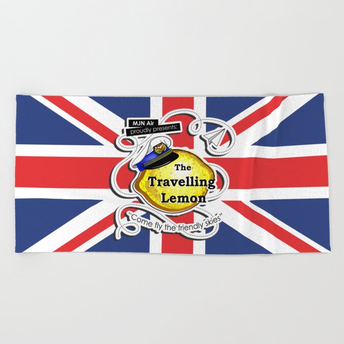 The Travelling Lemon - Union Jack edition Beach Towel