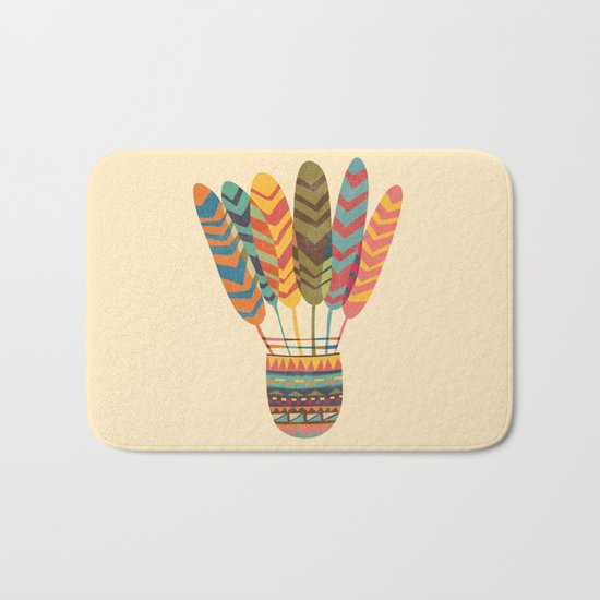 Rustic shuttlecock Bath Mat