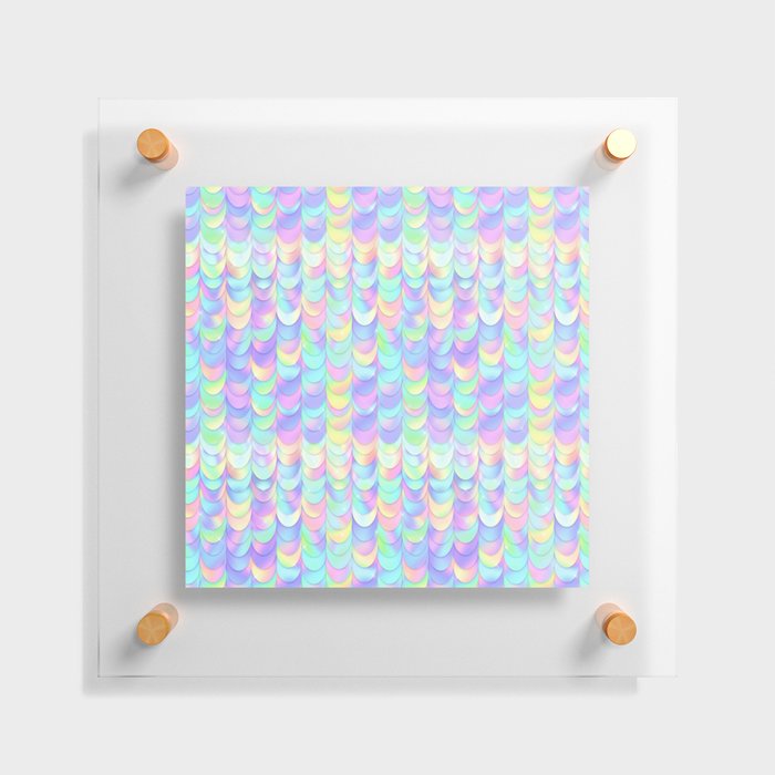 Holographic Mermaid Scales Pattern Floating Acrylic Print