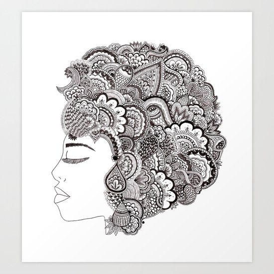 her hair Art Print