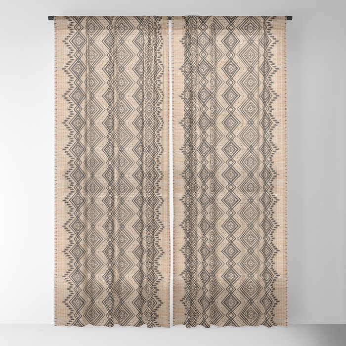 Bohemian Oasis: Oriental Moroccan Artistry Unveiled Sheer Curtain
