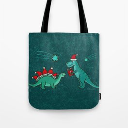 Cute Christmas Dinosaurs Dinos Dinosaur Tote Bag