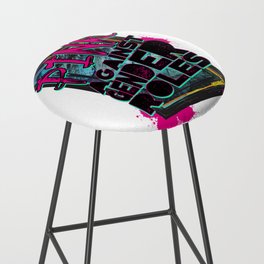 Pink against gender roles Bar Stool