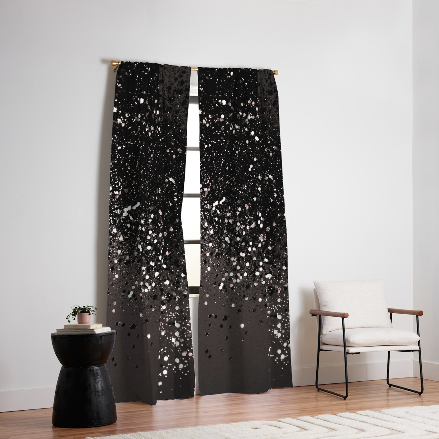 Blush Gray Black Lady Glitter 2 Shiny Decor Art Society6 Blackout Curtain By Anitabellajantz Society6 Blush curtains 84 inch length for girls room decor set 2 panels grommet window drape insulated thermal light blocking room darkening pastel lush decor umber fiesta curtains room darkening window panel set for living, dining, bedroom (pair), 84 x 52, blush and gray. society6