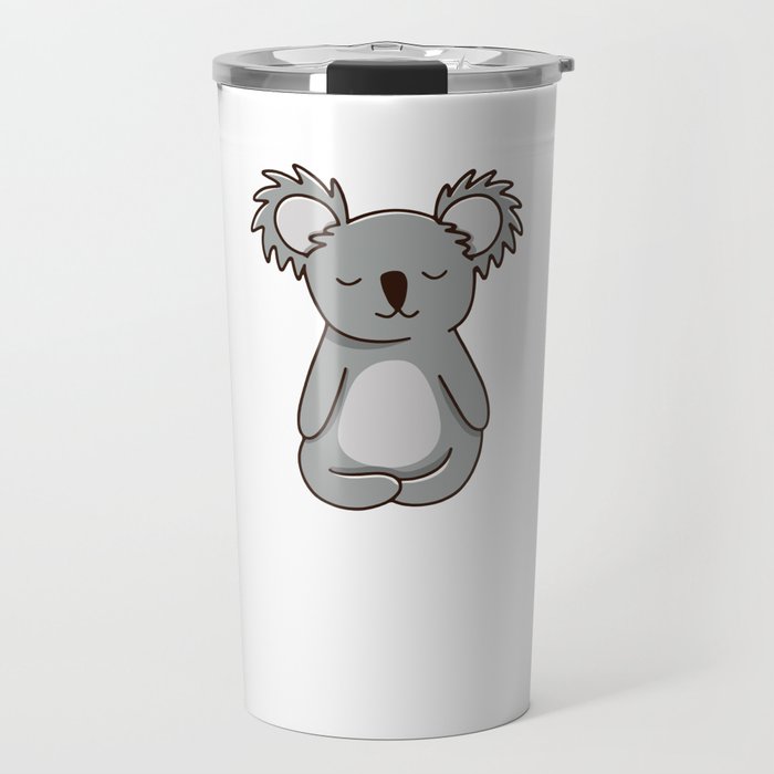 Koala Hatha Yoga Koalas Funny Meditation Namaste Travel Mug