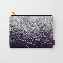 Dark Night Purple Black Silver Glitter #1 #shiny #decor #art #society6 Carry-All Pouch