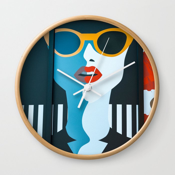 Girl Pop Art Wall Clock