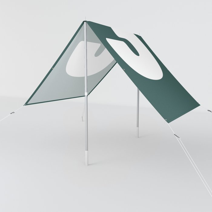 3 (White & Dark Green Number) Sun Shade