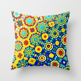 Colorful Abstract Mosaic Pattern  Throw Pillow