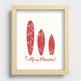 Surfboards - Merry Christmas  Recessed Framed Print