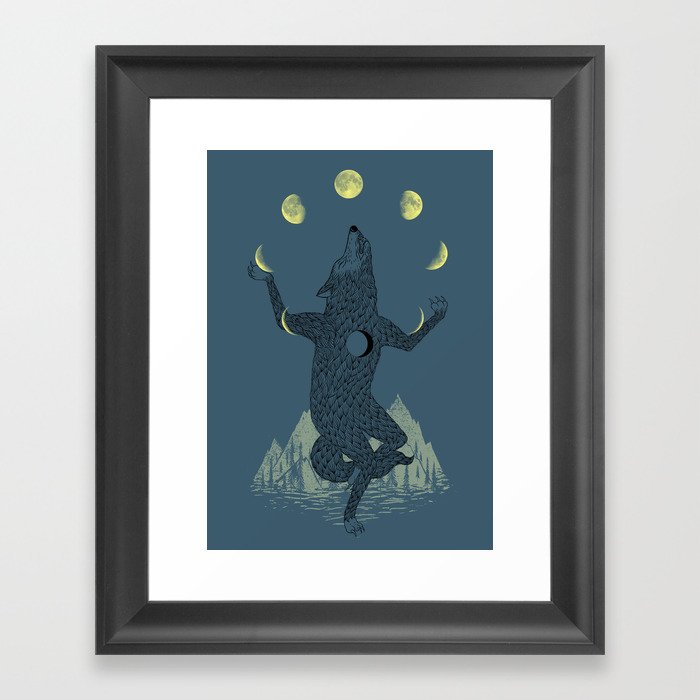 Moon Juggler Framed Art Print