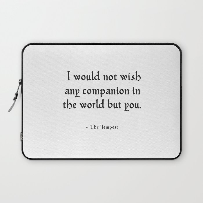 The Tempest - Shakespeare Love Quote Laptop Sleeve