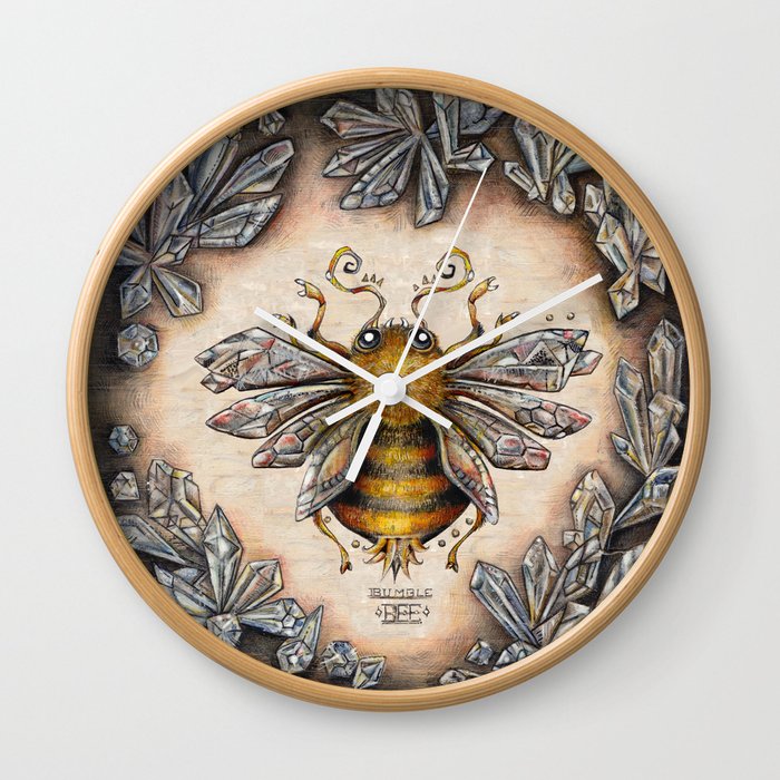 Crystal bumblebee Wall Clock