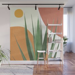 Abstract Agave Plant Wall Mural