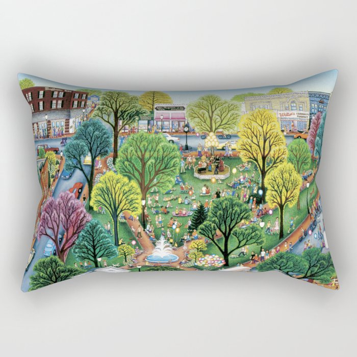 Summer In The Park by Kathy Jakobsen Rectangular Pillow