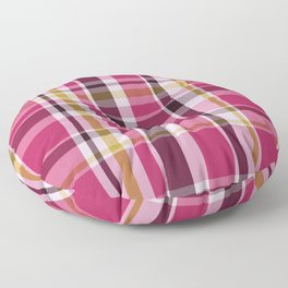 Plaid // Raspberry Floor Pillow