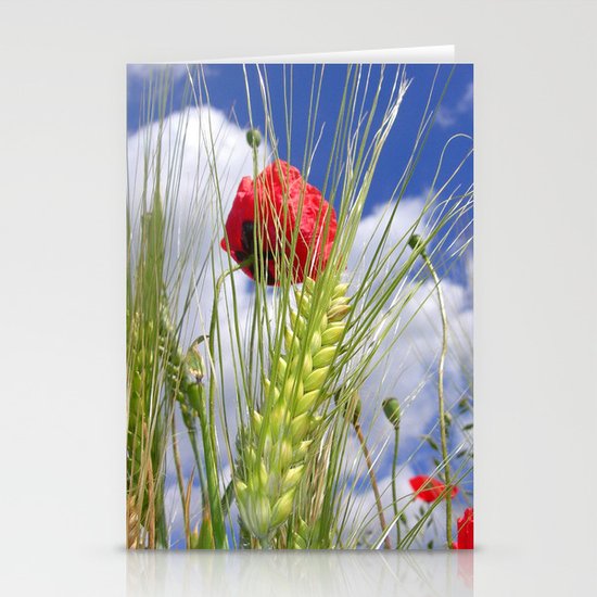 cornfield poppy I Stationery Cards