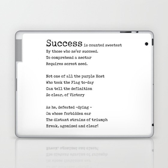 Success is counted sweetest - Emily Dickinson Poem - Literature - Typewriter Print Laptop & iPad Skin