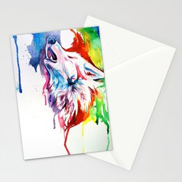 Rainbow Wolf Stationery Cards