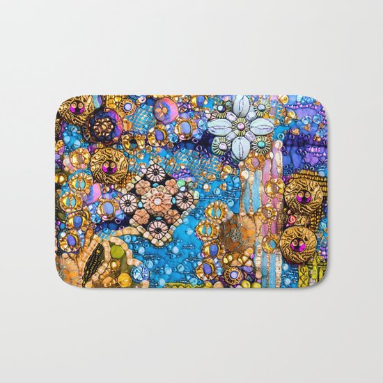 Gold, Glitter, Gems and Sparkles Bath Mat