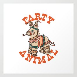 Party Animal Donkey Pinata Art Print