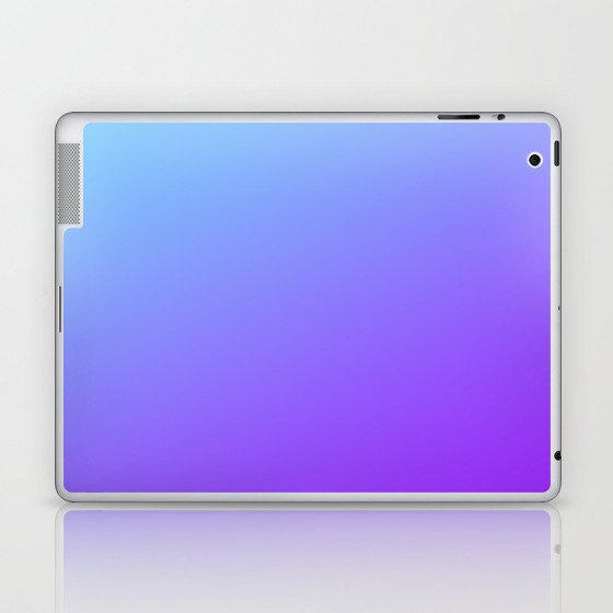Colorful Sunset Blue Fuchsia Gradient Laptop & iPad Skin