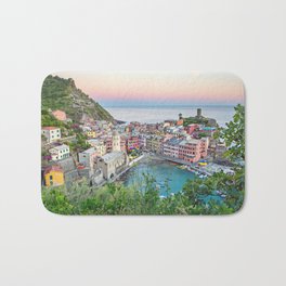 Cinque Terre, Italy Bath Mat | Vernazza, Landscape, Riomaggiore, Photo, Cinqueterre, Cinqueterra, Italia, Manarola, Hilltown, Coastline 