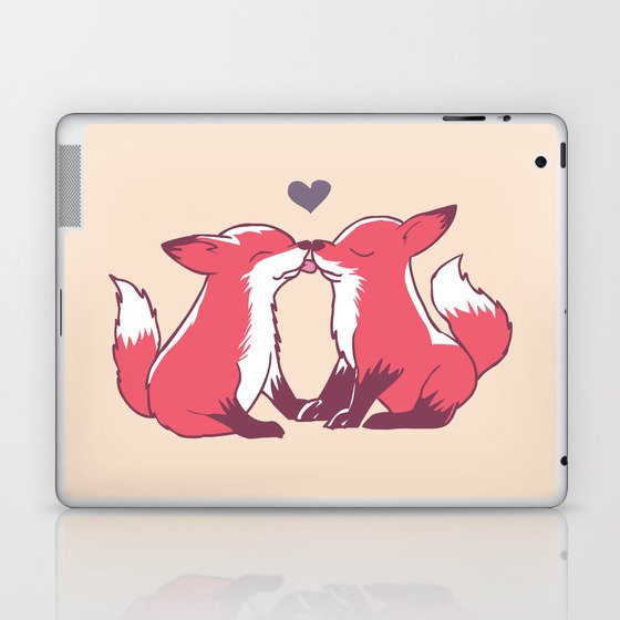 Fox Kisses Laptop & iPad Skin