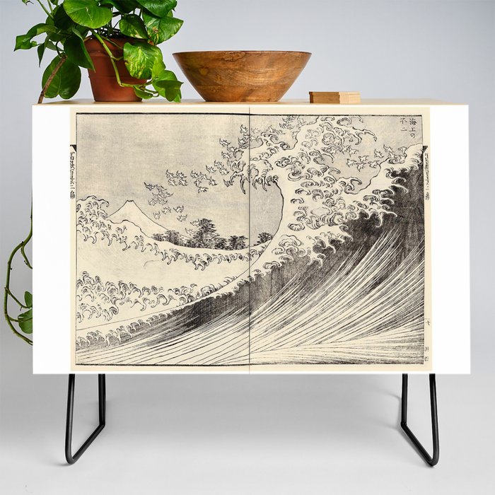 THE GREAT WAVE. HOKUSAI. Credenza