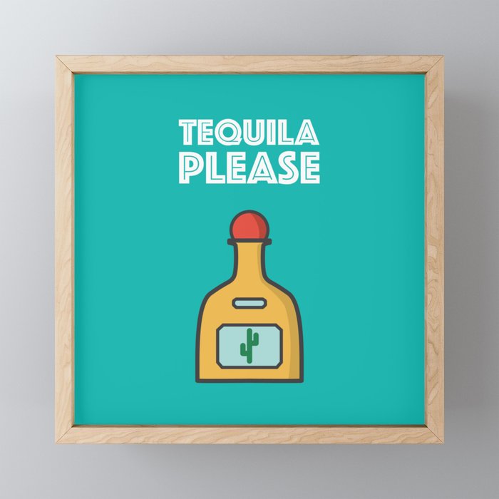 Tequila Please Framed Mini Art Print
