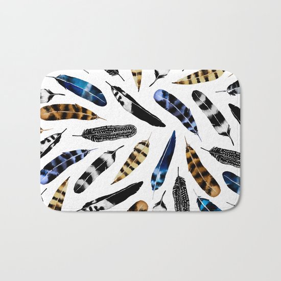 Bohemian Free Feather Bath Mat