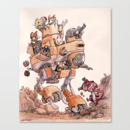 The Big Bad Mega Mech Canvas Print