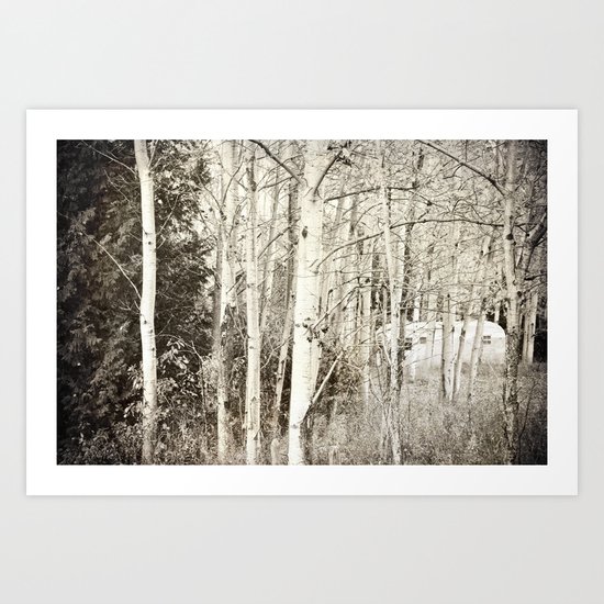 She Was a Trailer Park Girl at Heart - B&W Art Print
