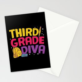 Third Grade Diva Stationery Card