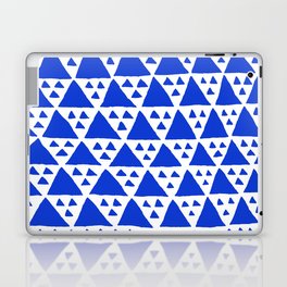 Triangles Big and Small in blue Laptop Skin