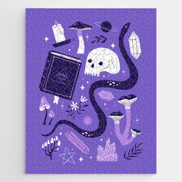 Vintage occult magic cartoon doodle illustration  Jigsaw Puzzle