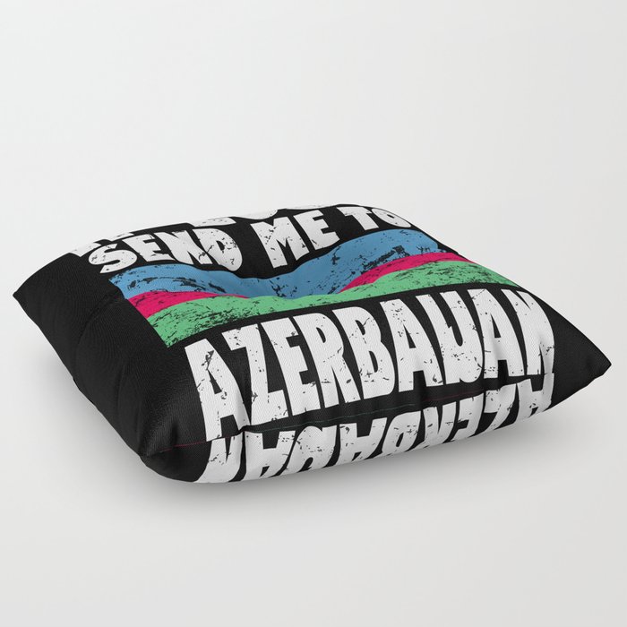 Azerbaijan Flag Saying Floor Pillow