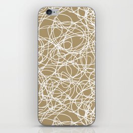 Brown and White Scribble Mosaic Pattern Pairs DV 2022 Popular Colour There's No Place Like Home 0318 iPhone Skin