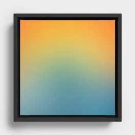 Orange & Blue Framed Canvas