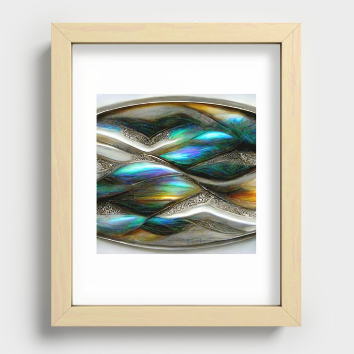 Mother Of Pearl Waves Recessed Framed Print