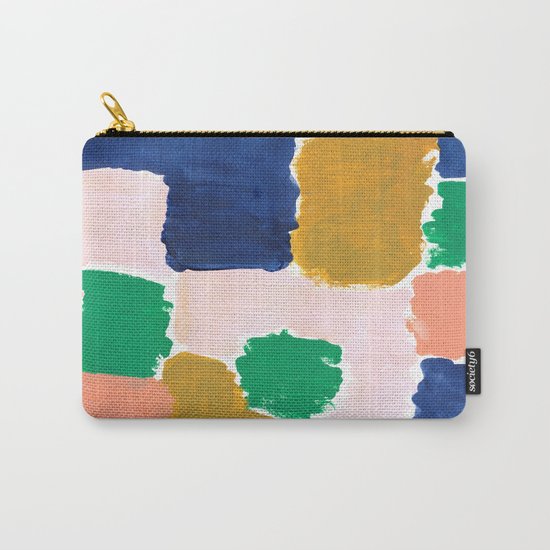 Shel - abstract painting boho modern bright minimal color palette gender neutral dorm college decor Carry-All Pouch