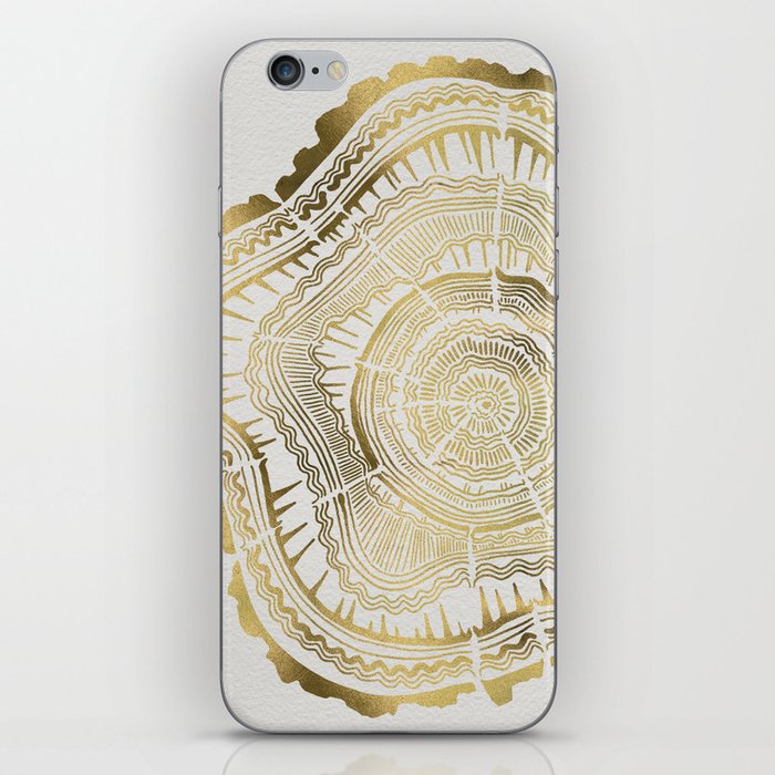 Gold Tree Rings iPhone Skin