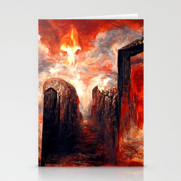 At the Gates of Hell Stationery Cards