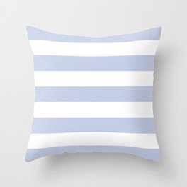 Periwinkle (Crayola) - solid color - white stripes pattern Throw Pillow