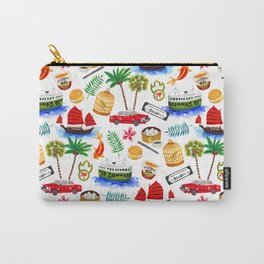 Hong Kong city life pattern (white) Carry-All Pouch