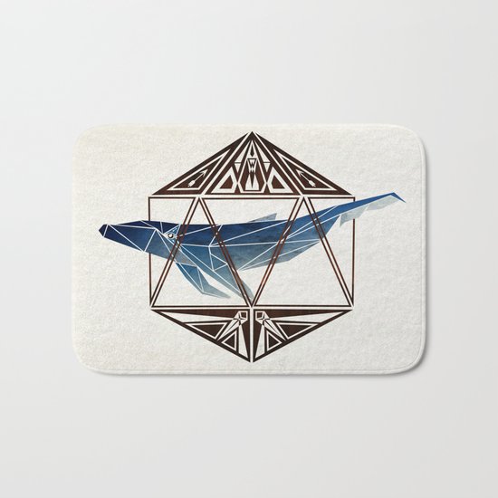whale in the icosahedron Bath Mat